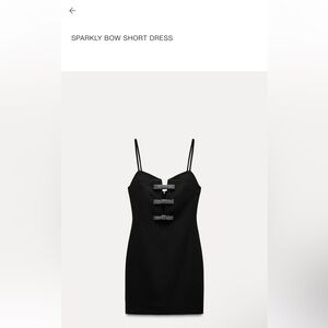 Zara sparkly bow short dress
